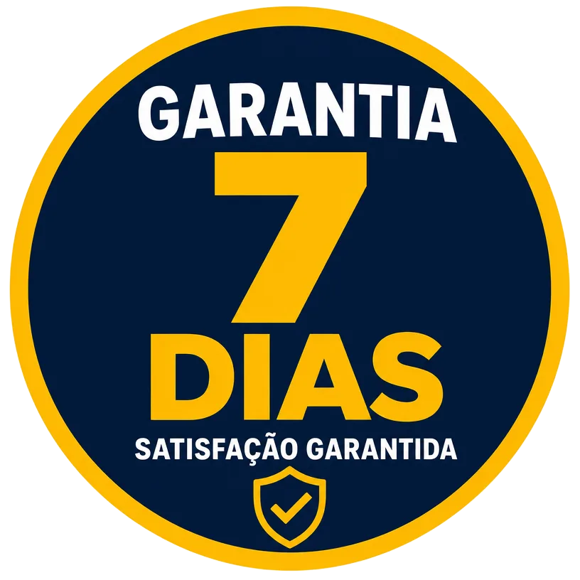 Selo de garantia de 7 dias com satisfação garantida