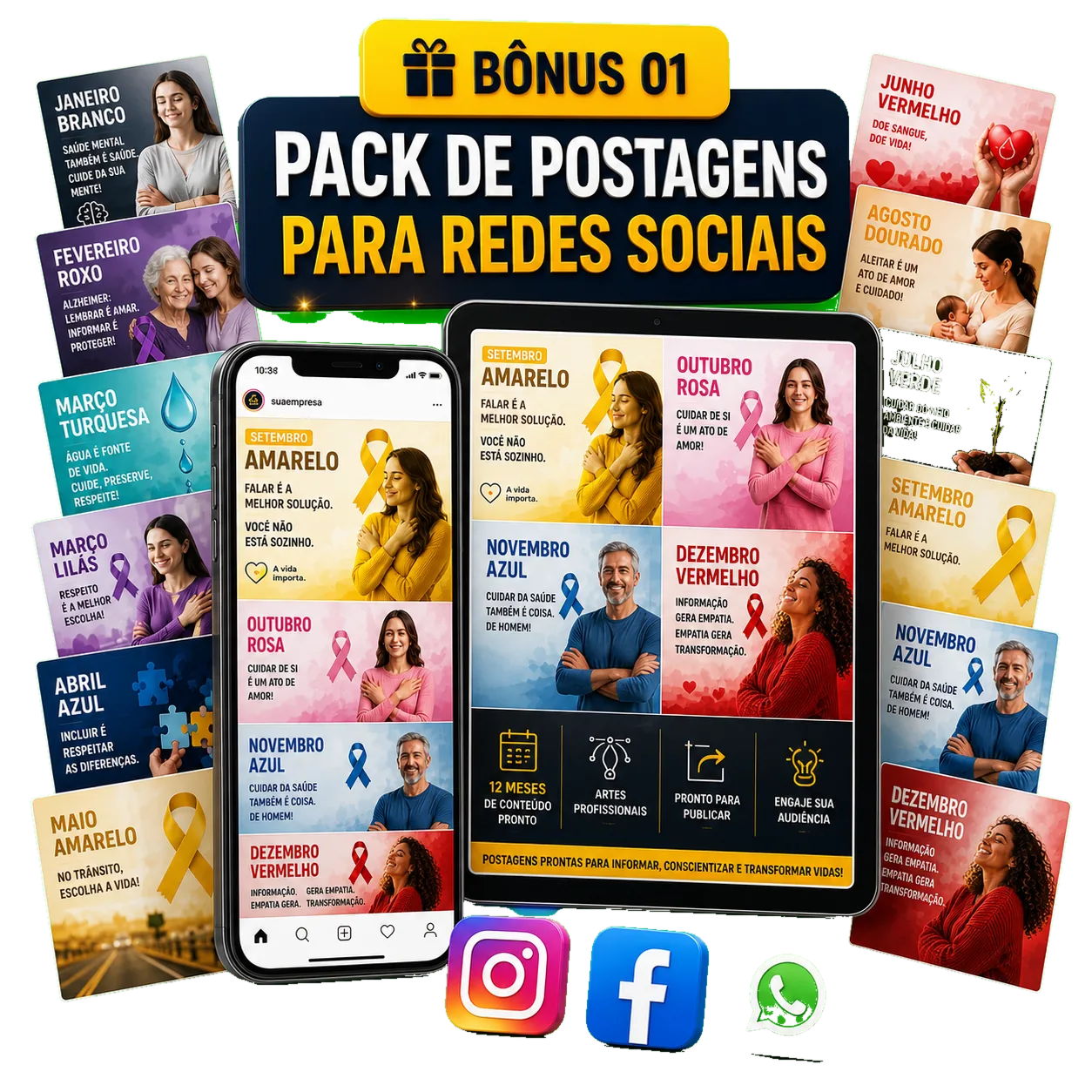 Bônus 01 — pack de postagens para redes sociais