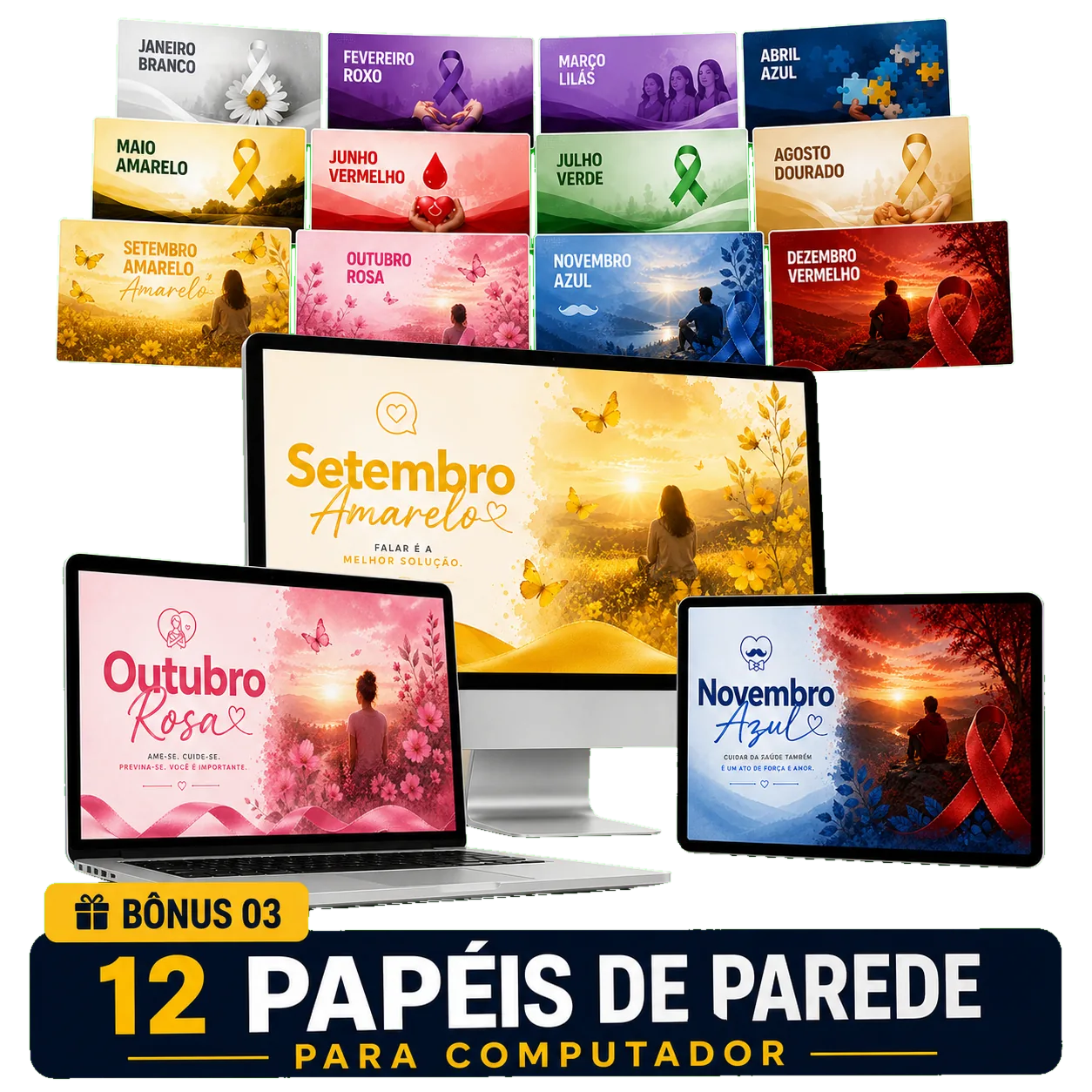 Bônus 03 — 12 papéis de parede para computador